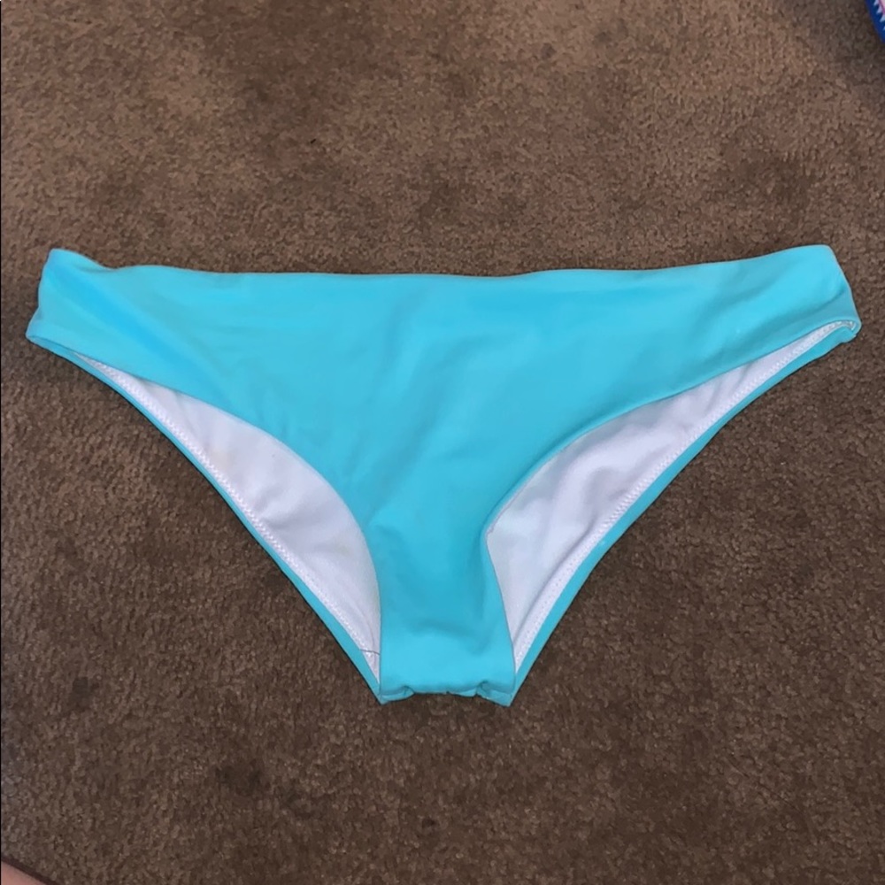 “PINK” teal bikini bottoms